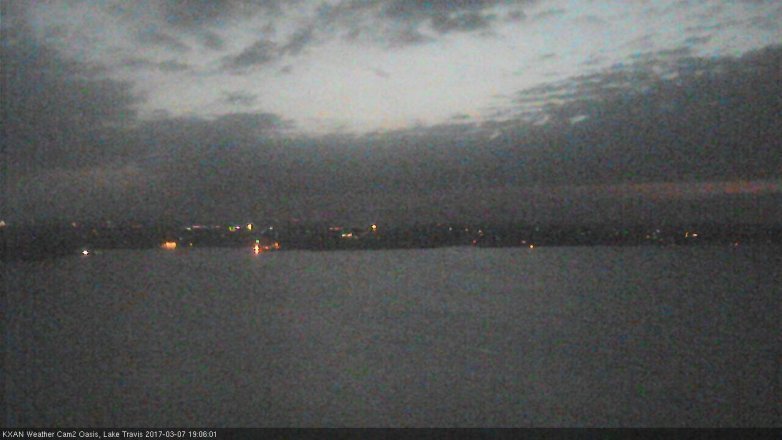 Lake Travis webcam, March 7, 2017 6:35 PM CT