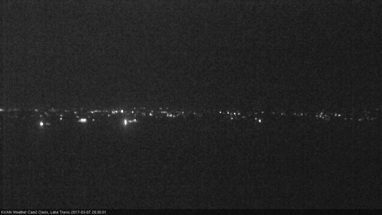 Lake Travis webcam, March 7, 2017 7:40 PM CT