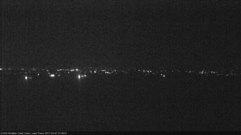 Lake Travis webcam, March 7, 2017 9:05 PM CT