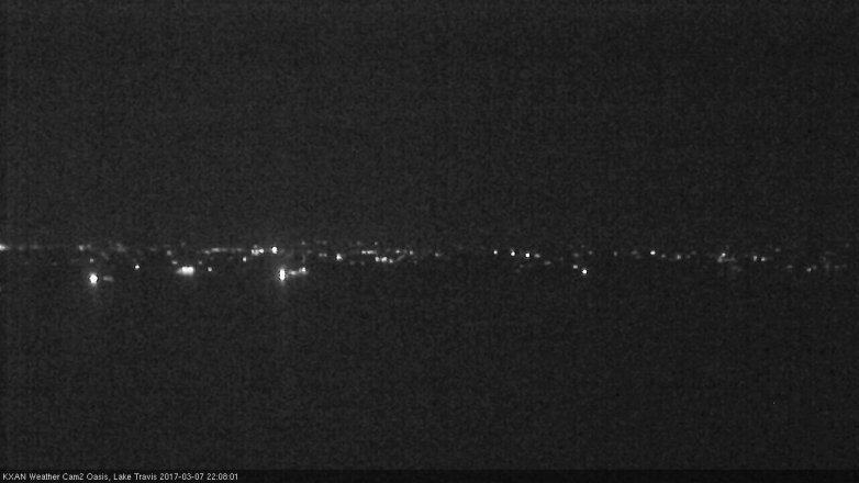 Lake Travis webcam, March 7, 2017 9:15 PM CT