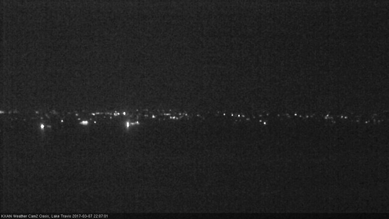 Lake Travis webcam, March 7, 2017 9:20 PM CT