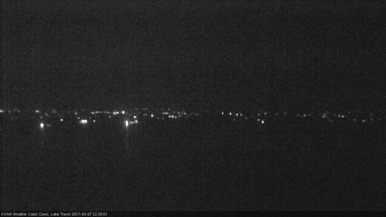 Lake Travis webcam, March 7, 2017 9:40 PM CT