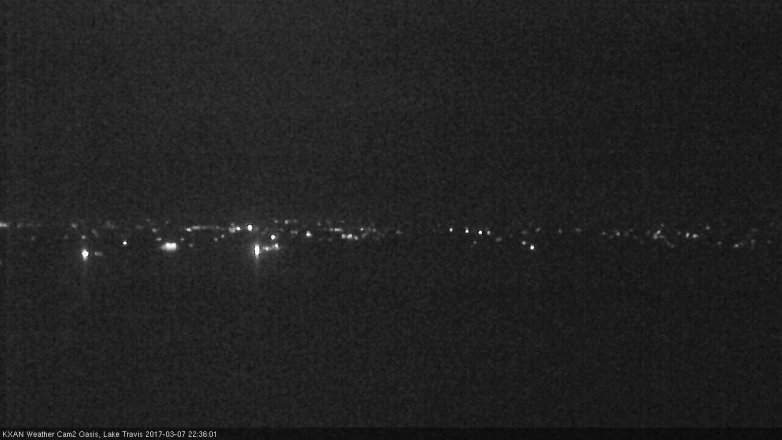 Lake Travis webcam, March 7, 2017 9:50 PM CT