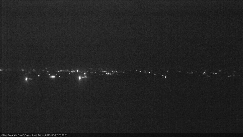 Lake Travis webcam, March 7, 2017 10:25 PM CT