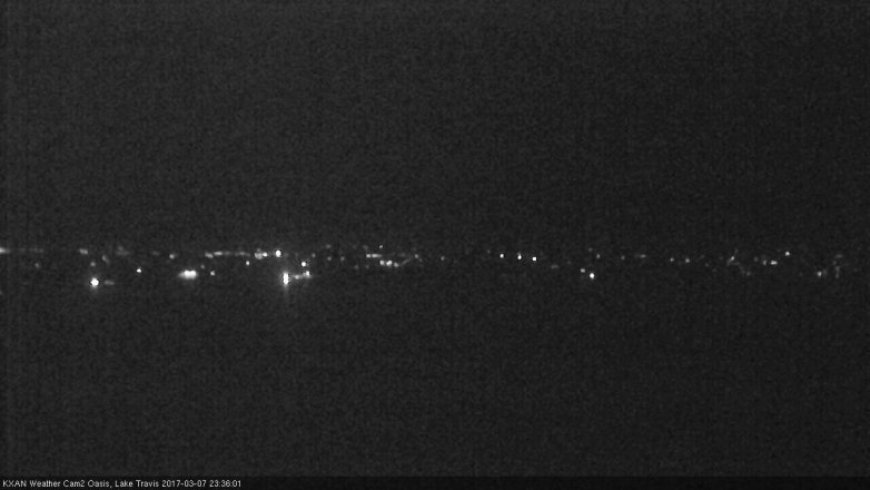 Lake Travis webcam, March 7, 2017 10:45 PM CT