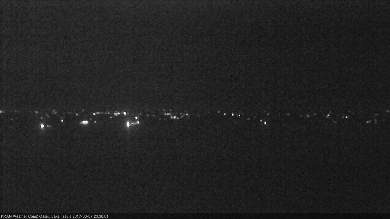 Lake Travis webcam, March 7, 2017 10:50 PM CT
