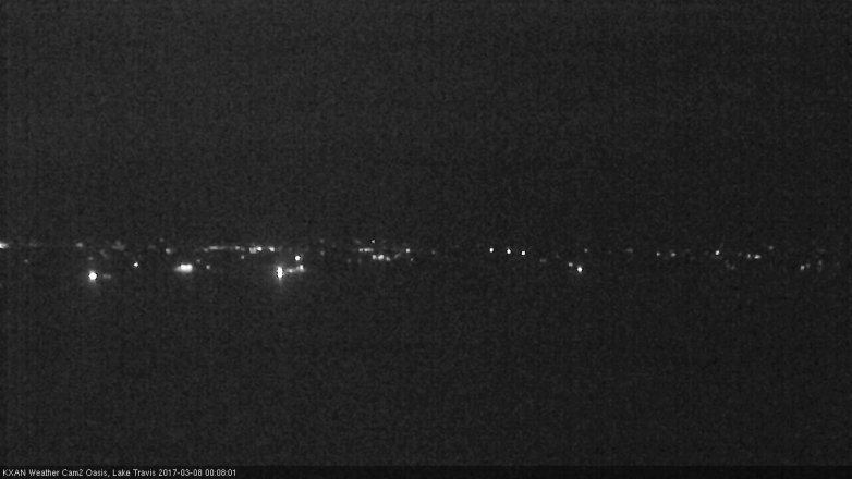 Lake Travis webcam, March 7, 2017 11:25 PM CT