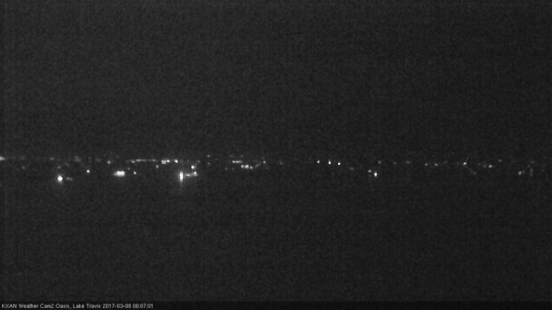 Lake Travis webcam, March 7, 2017 11:30 PM CT