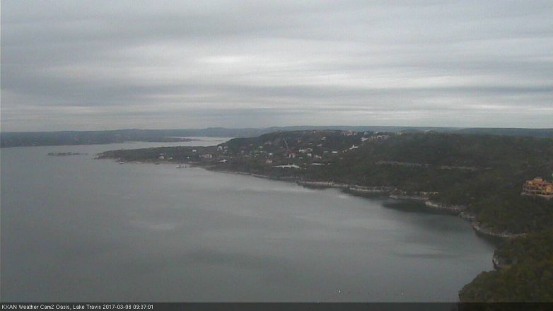 Lake Travis webcam, March 8, 2017 9:00 AM CT