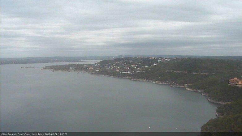 Lake Travis webcam, March 8, 2017 9:15 AM CT