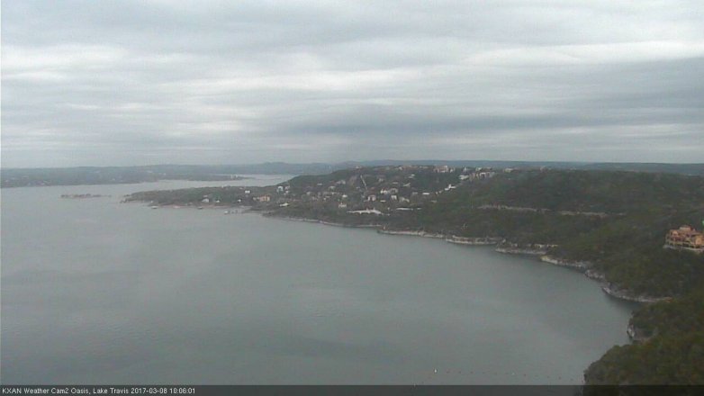 Lake Travis webcam, March 8, 2017 9:30 AM CT