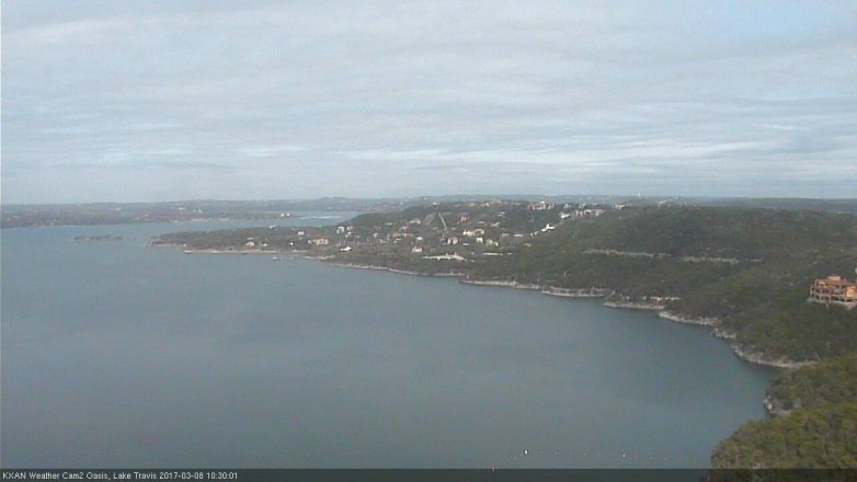 Lake Travis webcam, March 8, 2017 9:35 AM CT