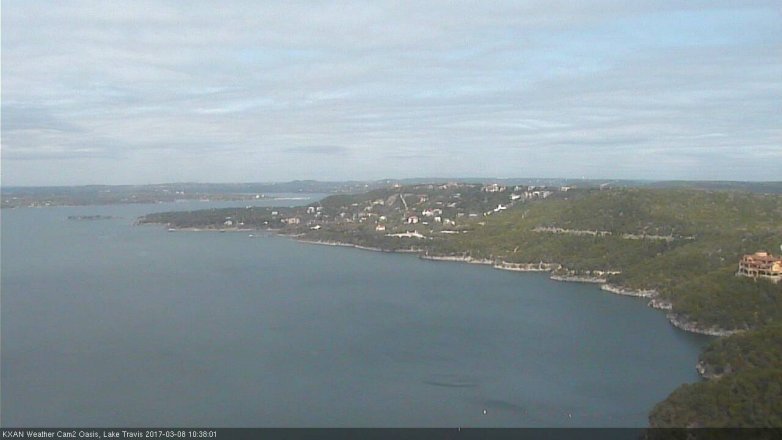 Lake Travis webcam, March 8, 2017 9:45 AM CT