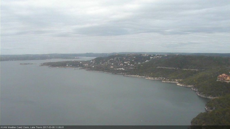 Lake Travis webcam, March 8, 2017 10:10 AM CT