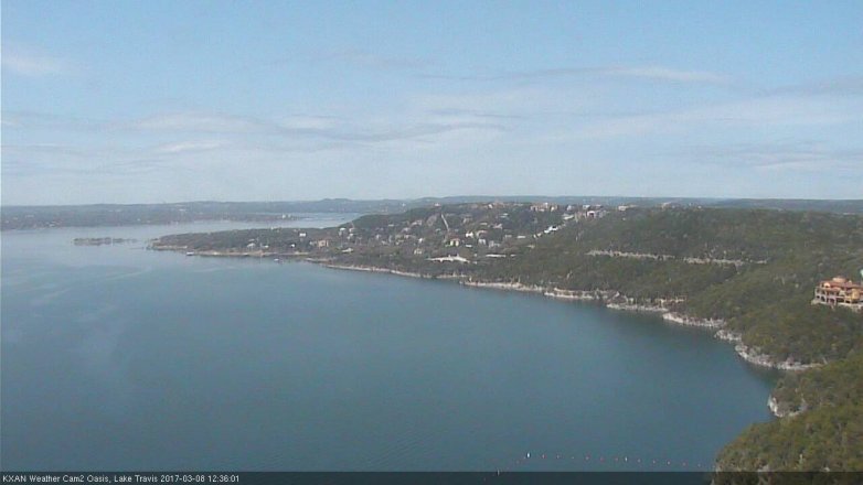 Lake Travis webcam, March 8, 2017 12:00 PM CT
