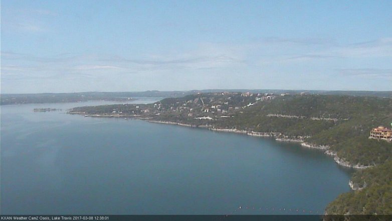 Lake Travis webcam, March 8, 2017 12:10 PM CT
