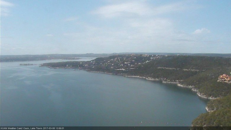 Lake Travis webcam, March 8, 2017 12:25 PM CT
