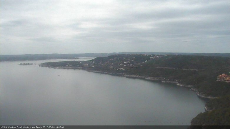 Lake Travis webcam, March 8, 2017 1:15 PM CT