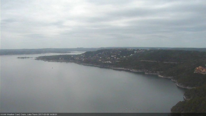 Lake Travis webcam, March 8, 2017 1:20 PM CT