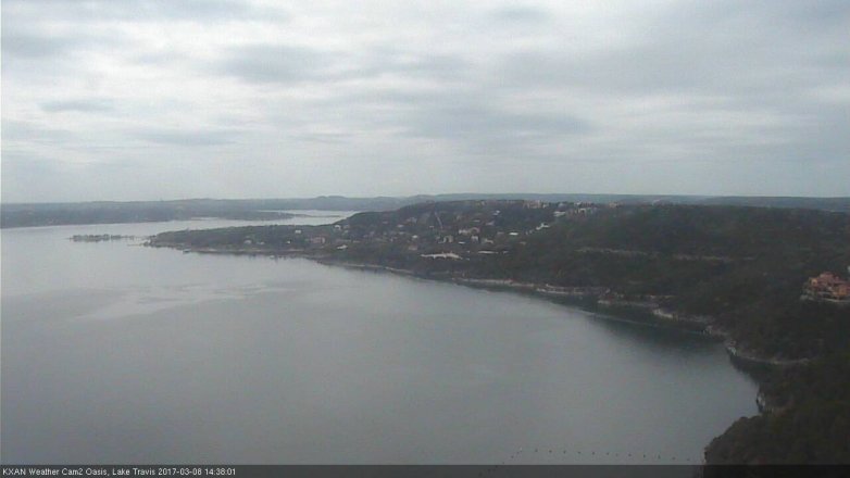 Lake Travis webcam, March 8, 2017 1:45 PM CT