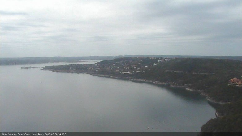 Lake Travis webcam, March 8, 2017 1:55 PM CT