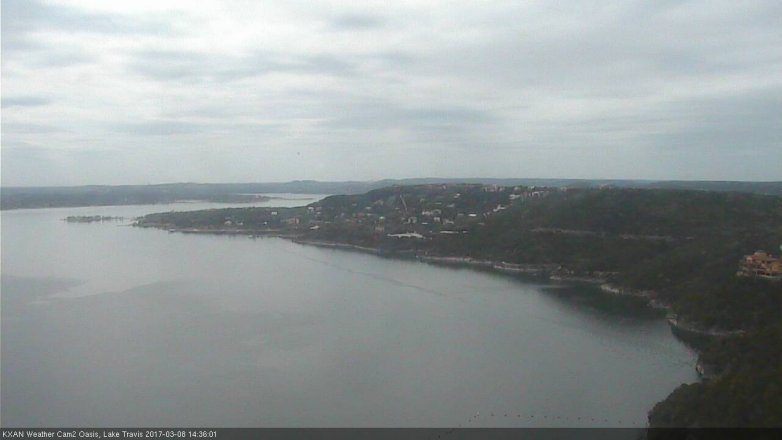 Lake Travis webcam, March 8, 2017 2:00 PM CT