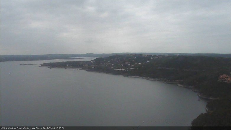 Lake Travis webcam, March 8, 2017 3:20 PM CT