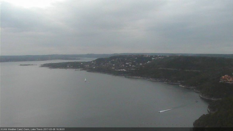 Lake Travis webcam, March 8, 2017 3:55 PM CT