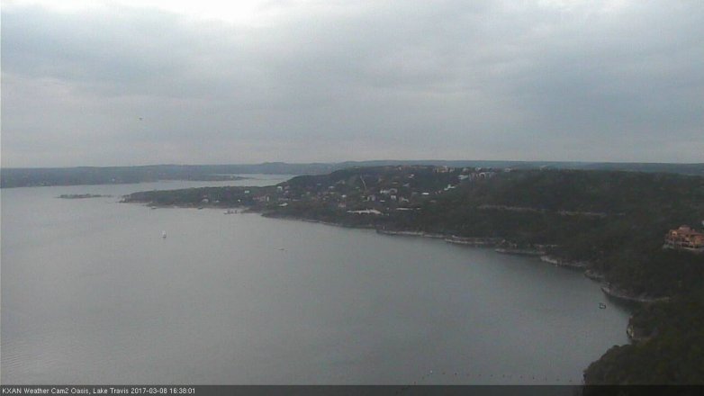 Lake Travis webcam, March 8, 2017 4:00 PM CT