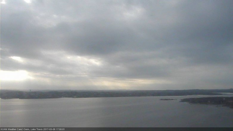 Lake Travis webcam, March 8, 2017 4:10 PM CT