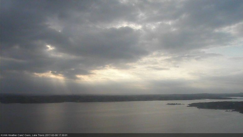 Lake Travis webcam, March 8, 2017 4:45 PM CT