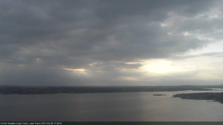 Lake Travis webcam, March 8, 2017 5:05 PM CT