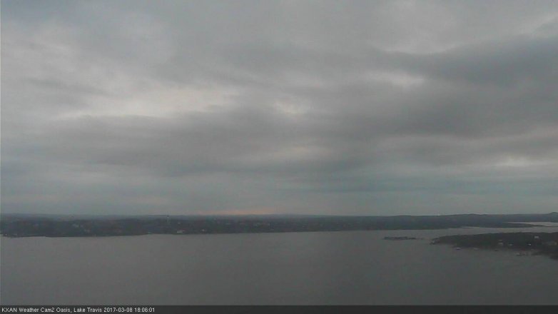 Lake Travis webcam, March 8, 2017 5:25 PM CT