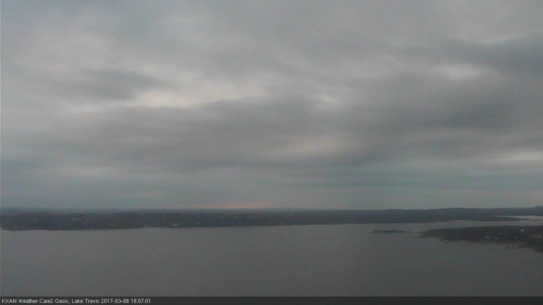 Lake Travis webcam, March 8, 2017 5:30 PM CT