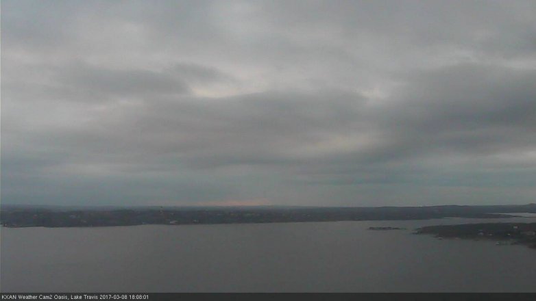 Lake Travis webcam, March 8, 2017 5:40 PM CT