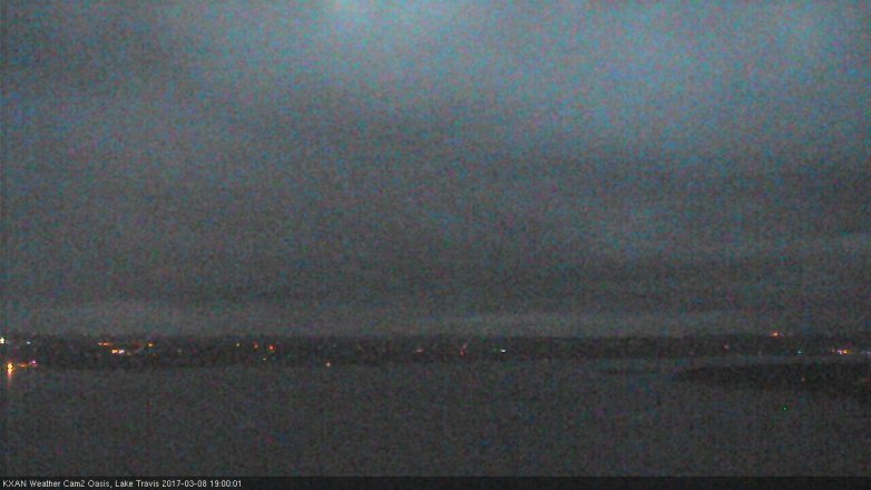 Lake Travis webcam, March 8, 2017 6:30 PM CT