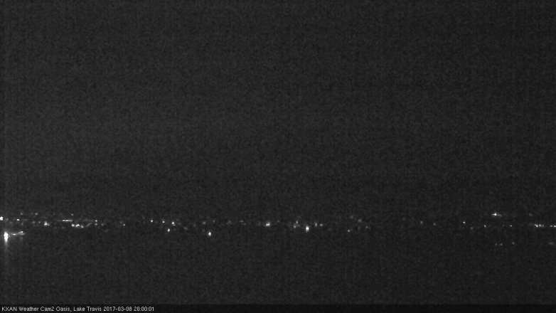 Lake Travis webcam, March 8, 2017 7:05 PM CT