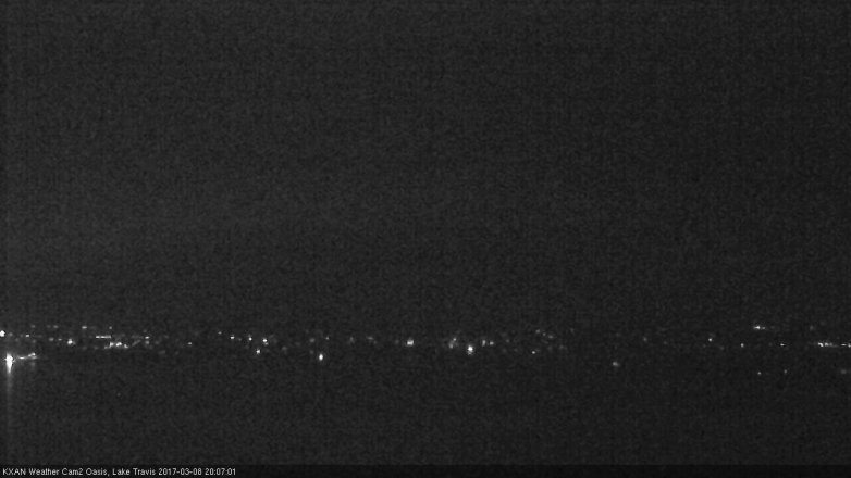 Lake Travis webcam, March 8, 2017 7:25 PM CT