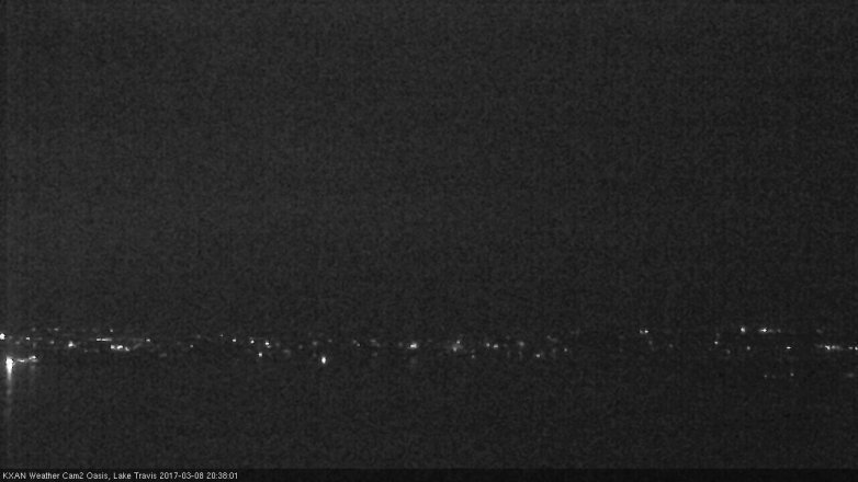 Lake Travis webcam, March 8, 2017 7:55 PM CT