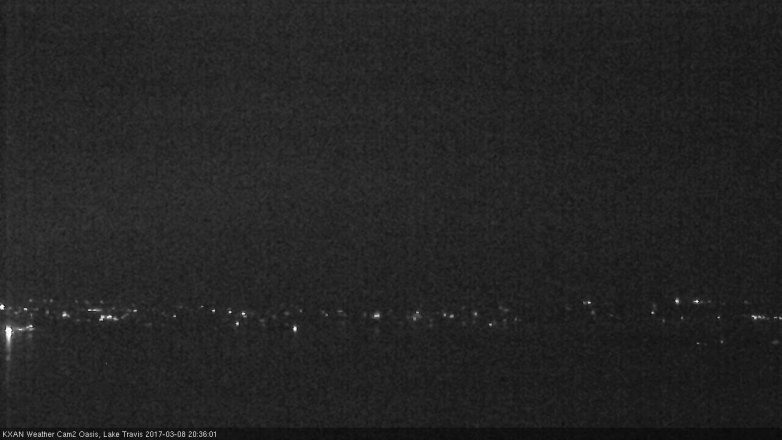Lake Travis webcam, March 8, 2017 8:05 PM CT