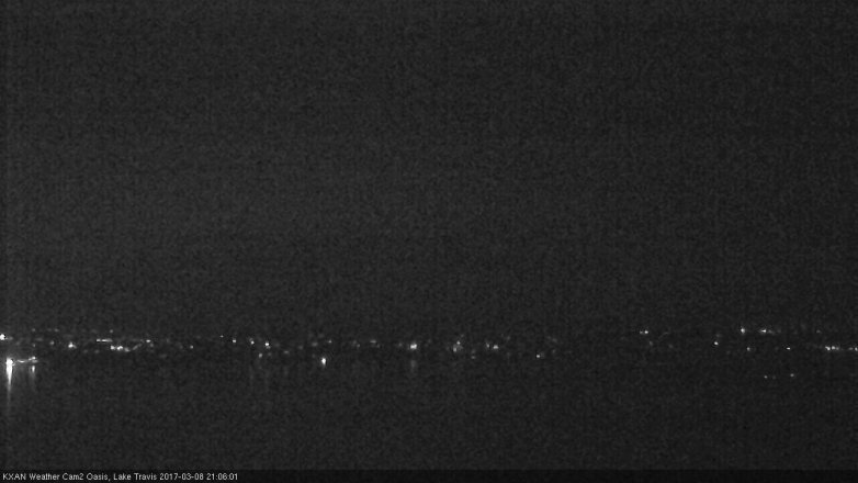Lake Travis webcam, March 8, 2017 8:10 PM CT