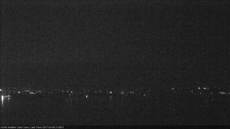 Lake Travis webcam, March 8, 2017 8:15 PM CT