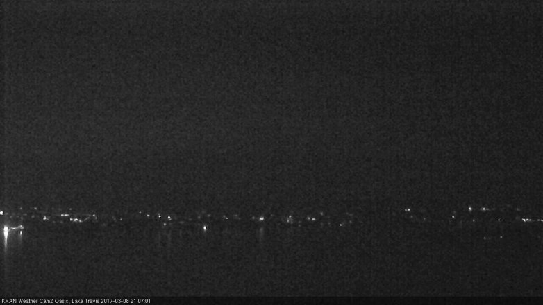 Lake Travis webcam, March 8, 2017 8:30 PM CT