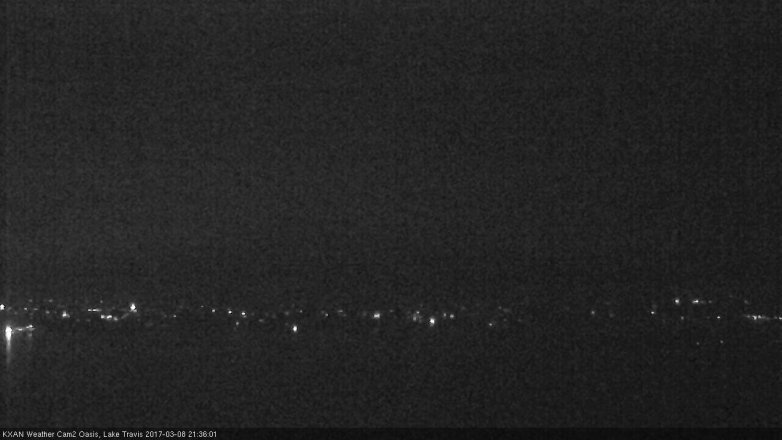 Lake Travis webcam, March 8, 2017 9:05 PM CT