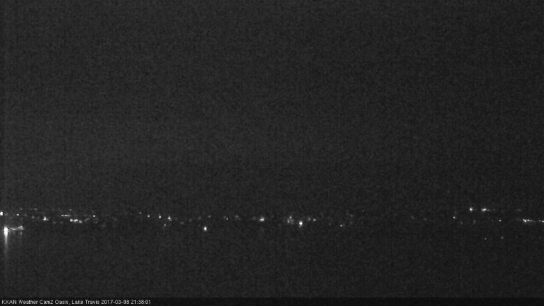 Lake Travis webcam, March 8, 2017 9:10 PM CT