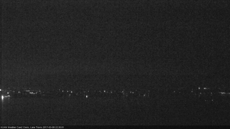 Lake Travis webcam, March 8, 2017 9:35 PM CT