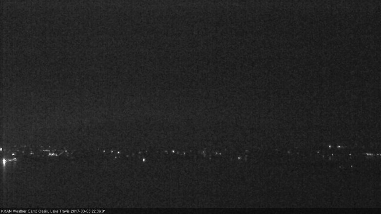 Lake Travis webcam, March 8, 2017 9:55 PM CT