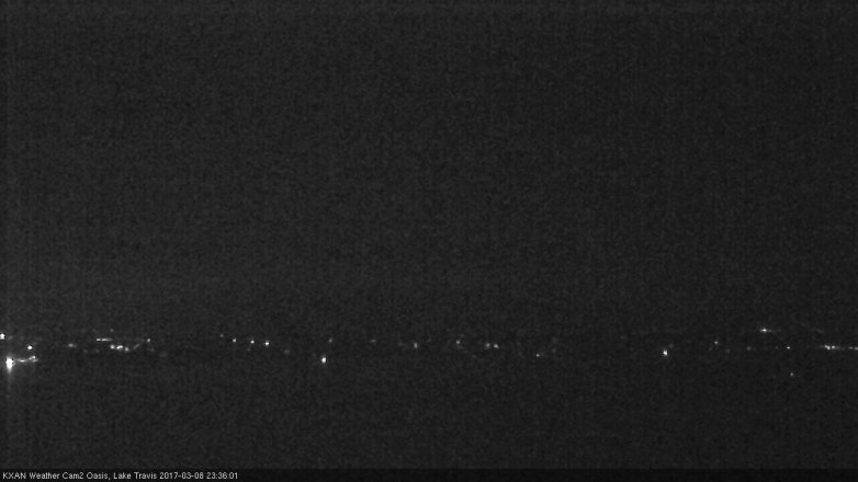 Lake Travis webcam, March 8, 2017 10:50 PM CT