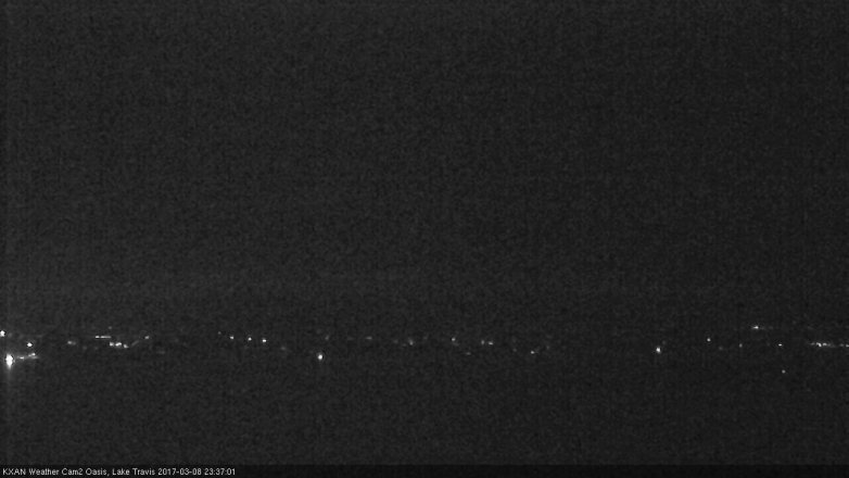 Lake Travis webcam, March 8, 2017 10:55 PM CT