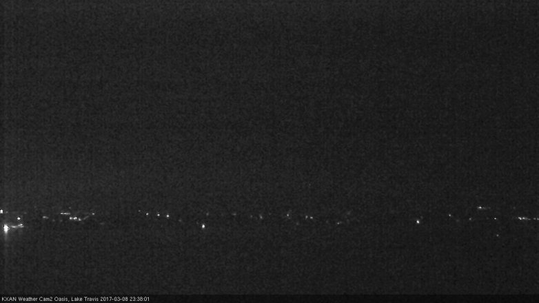 Lake Travis webcam, March 8, 2017 11:10 PM CT